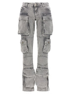 The Attico Gray Cotton Cargo Pants