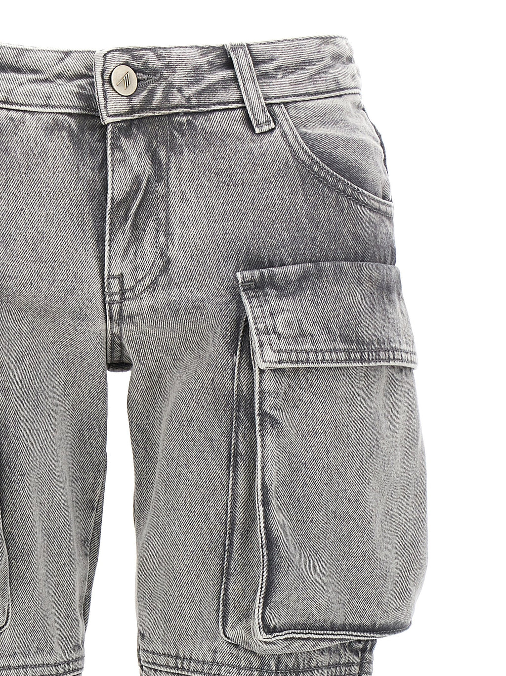 The Attico Gray Cotton Cargo Pants