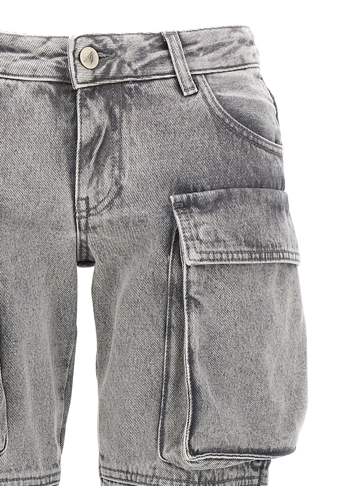 The Attico Gray Cotton Cargo Pants