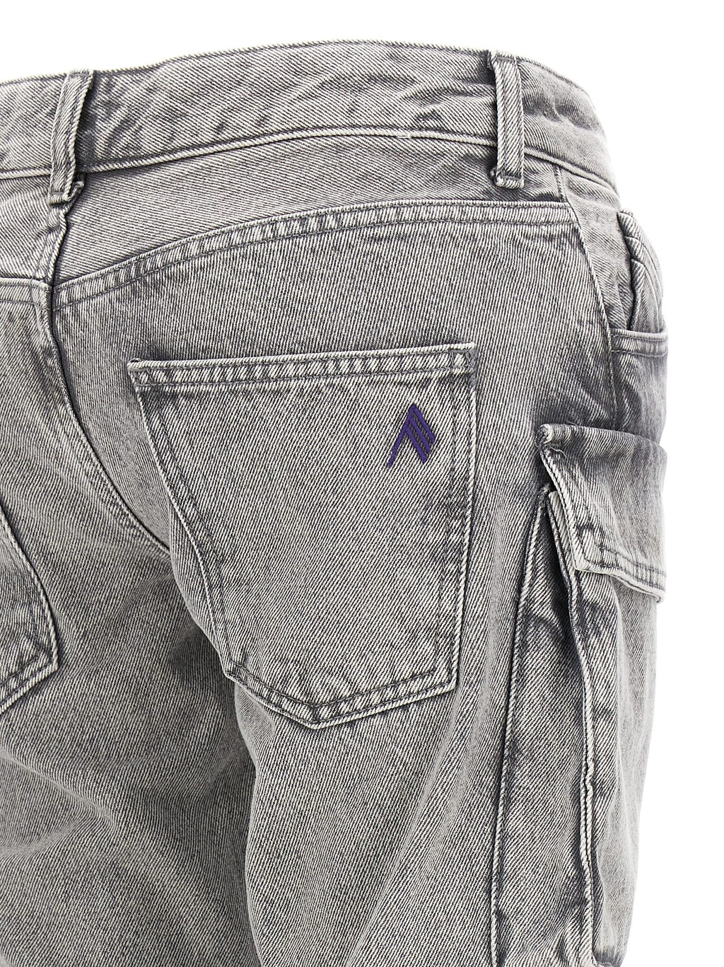 The Attico Gray Cotton Cargo Pants