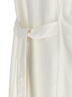 Max Mara White Flax Sleeveless Jacket