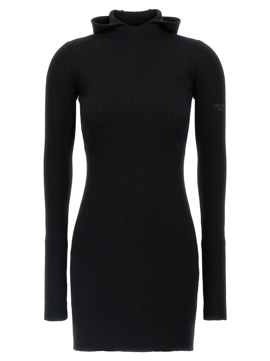 Fendi Black Wool Short Dress