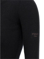 Fendi Black Wool Short Dress