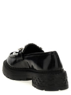 Jimmy Choo Black Calfskin Slip-On Loafers