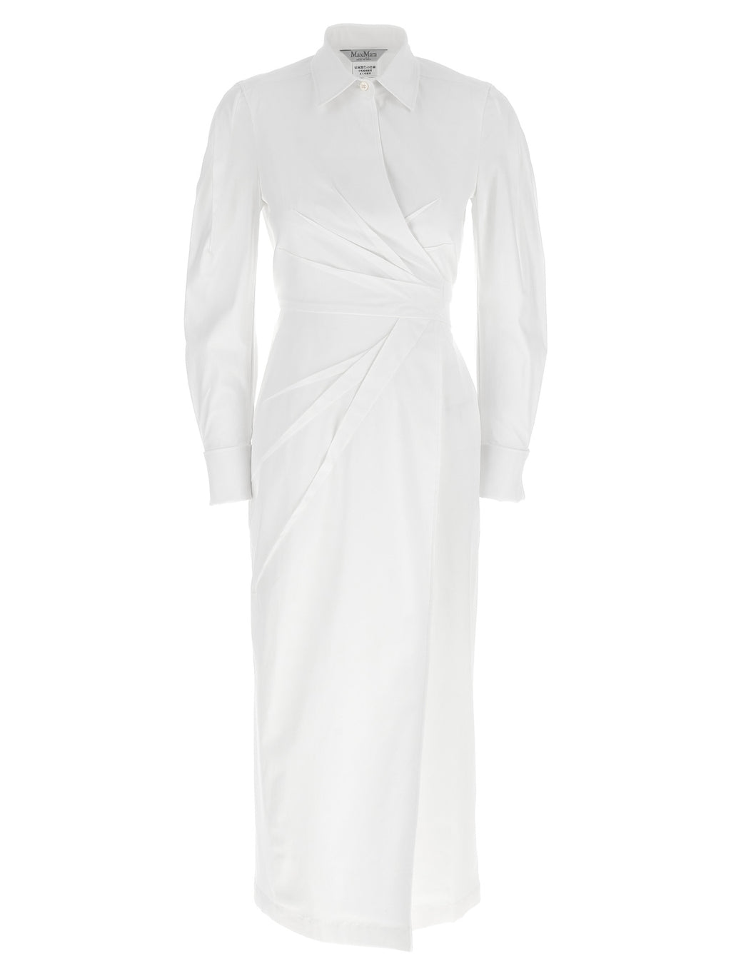 Max Mara White Cotton Long Dress