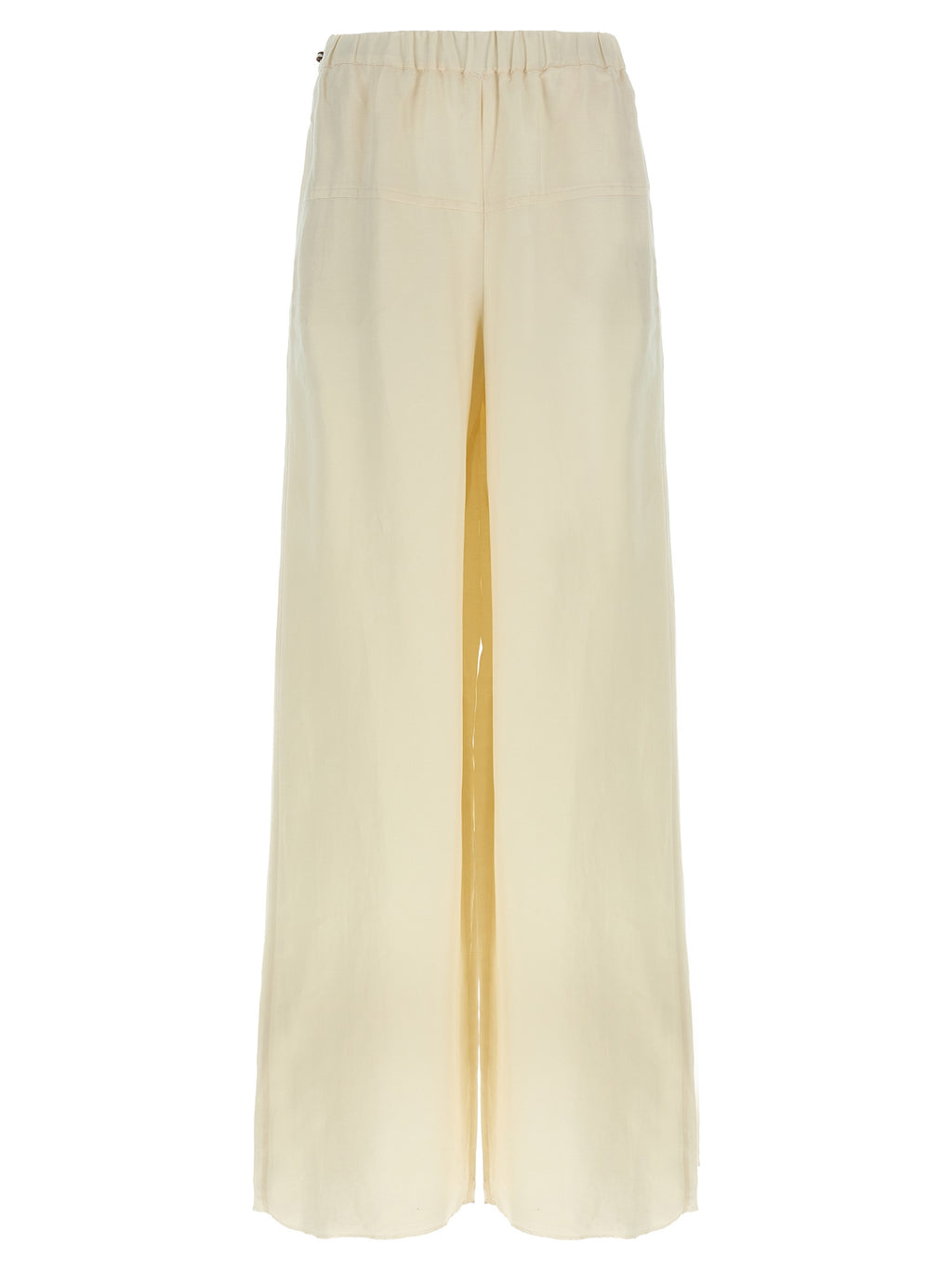 Max Mara White Flax Casual Pants