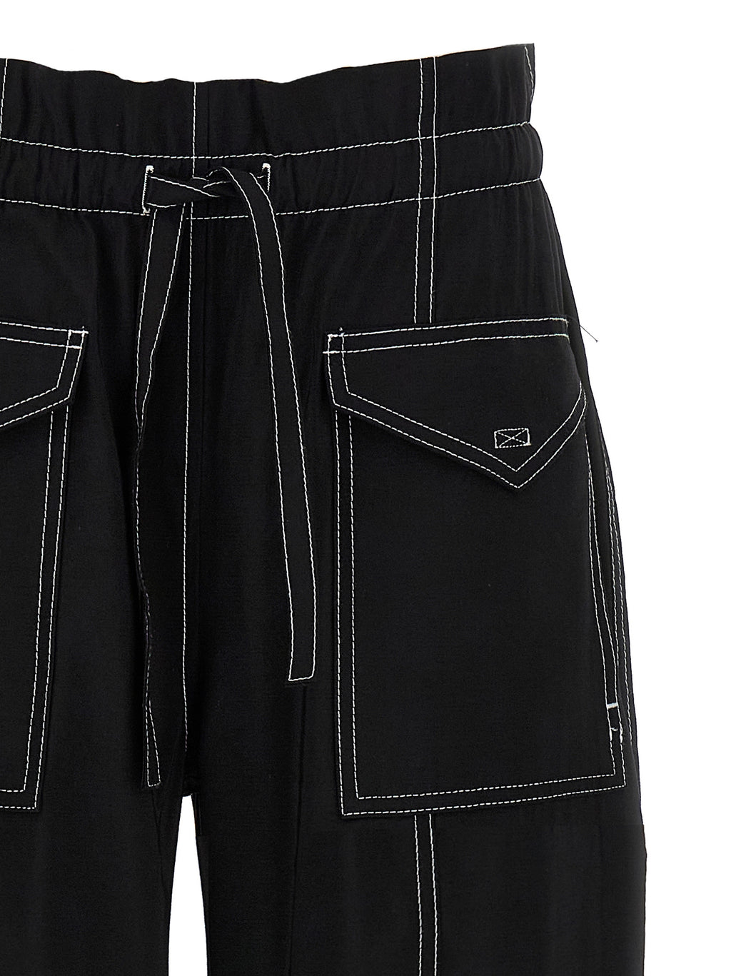 Ganni Black Viscose Casual Pants