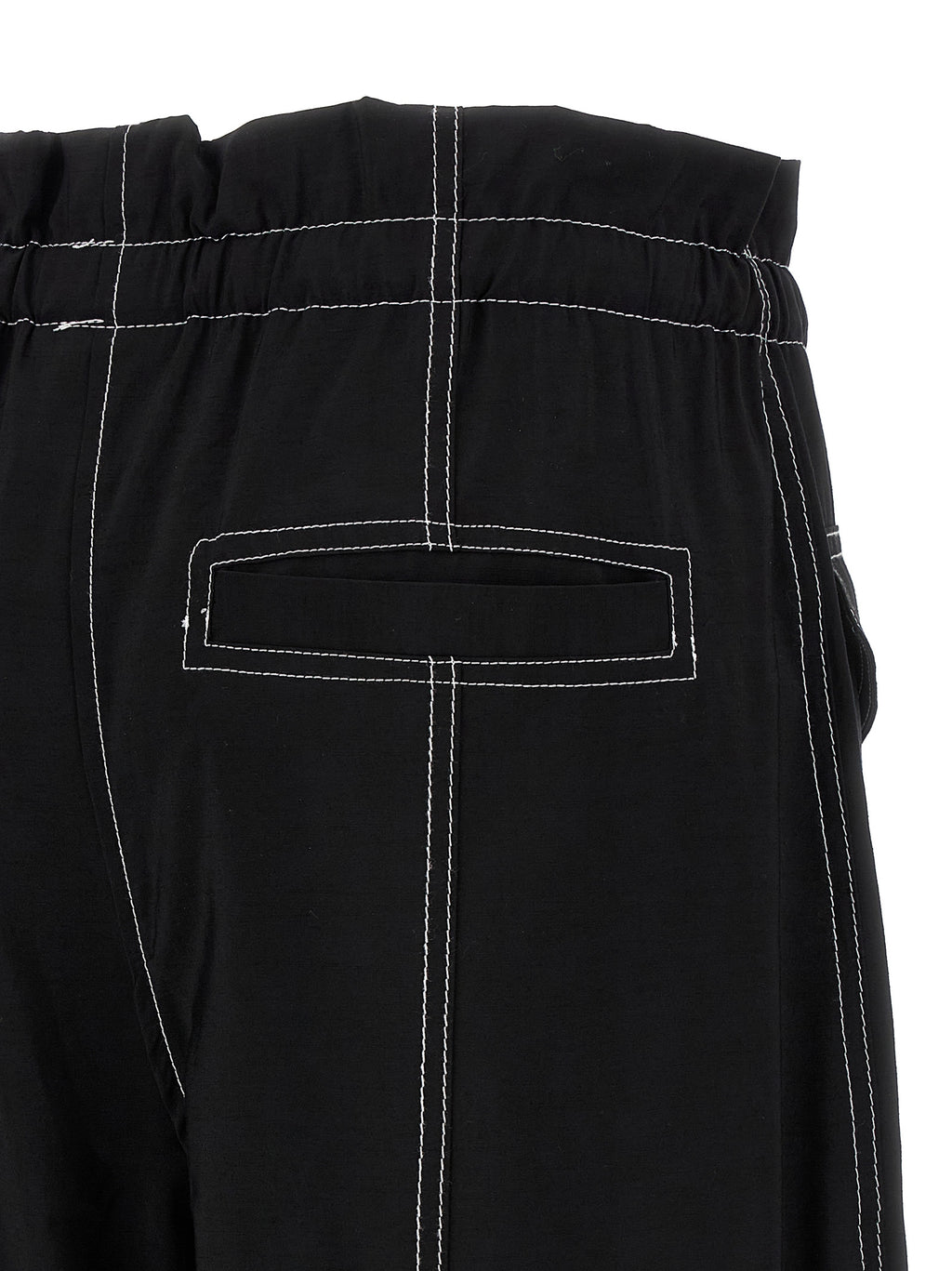 Ganni Black Viscose Casual Pants