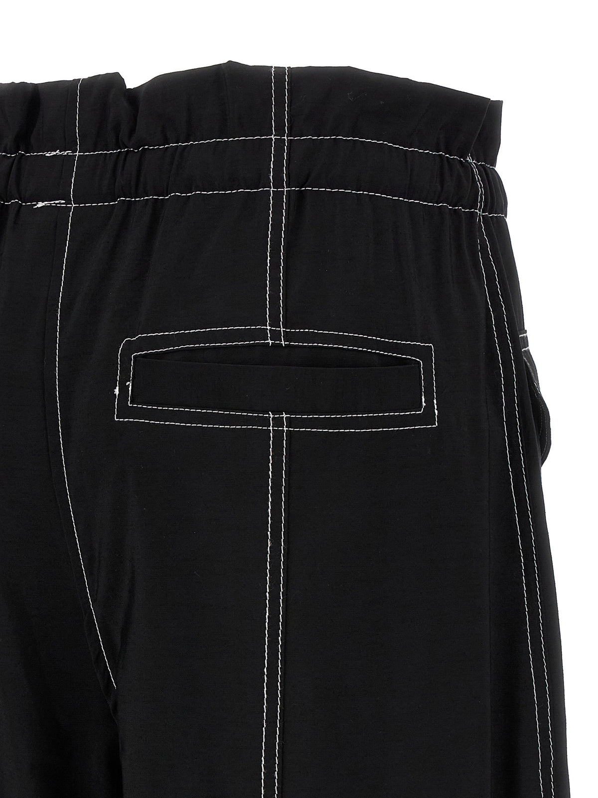 Ganni Black Viscose Casual Pants