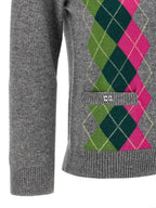 Ganni Gray Merino Wool Cardigan