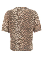 Ganni Brown Wool T-Shirt