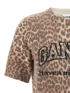 Ganni Brown Wool T-Shirt
