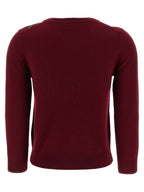 Ganni Bordeaux Merino Wool Cardigan