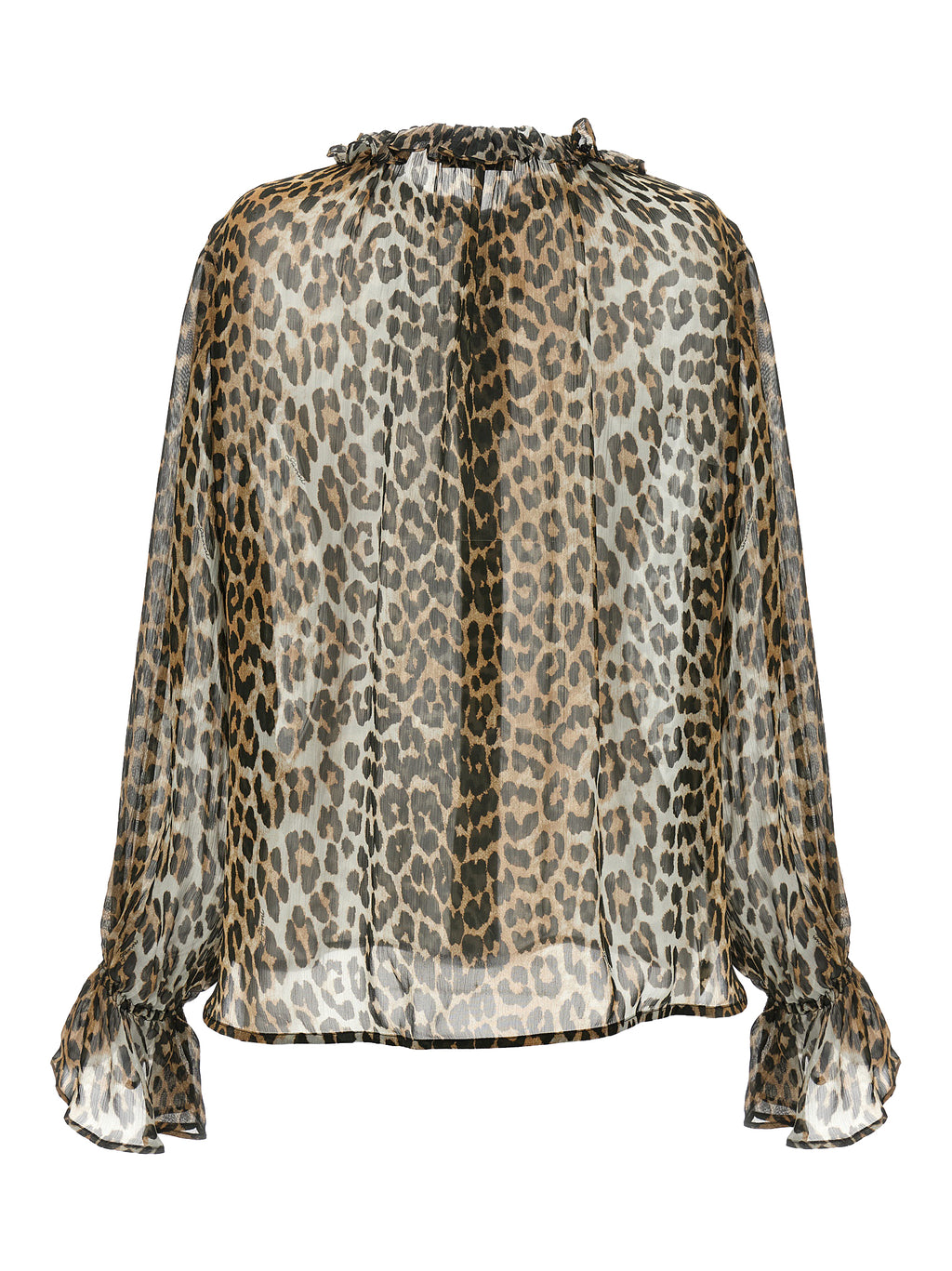 Ganni Brown Viscose Blouse