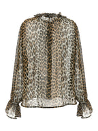 Ganni Brown Viscose Blouse