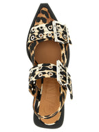 Ganni Multicolor Polyester Ballet Flats