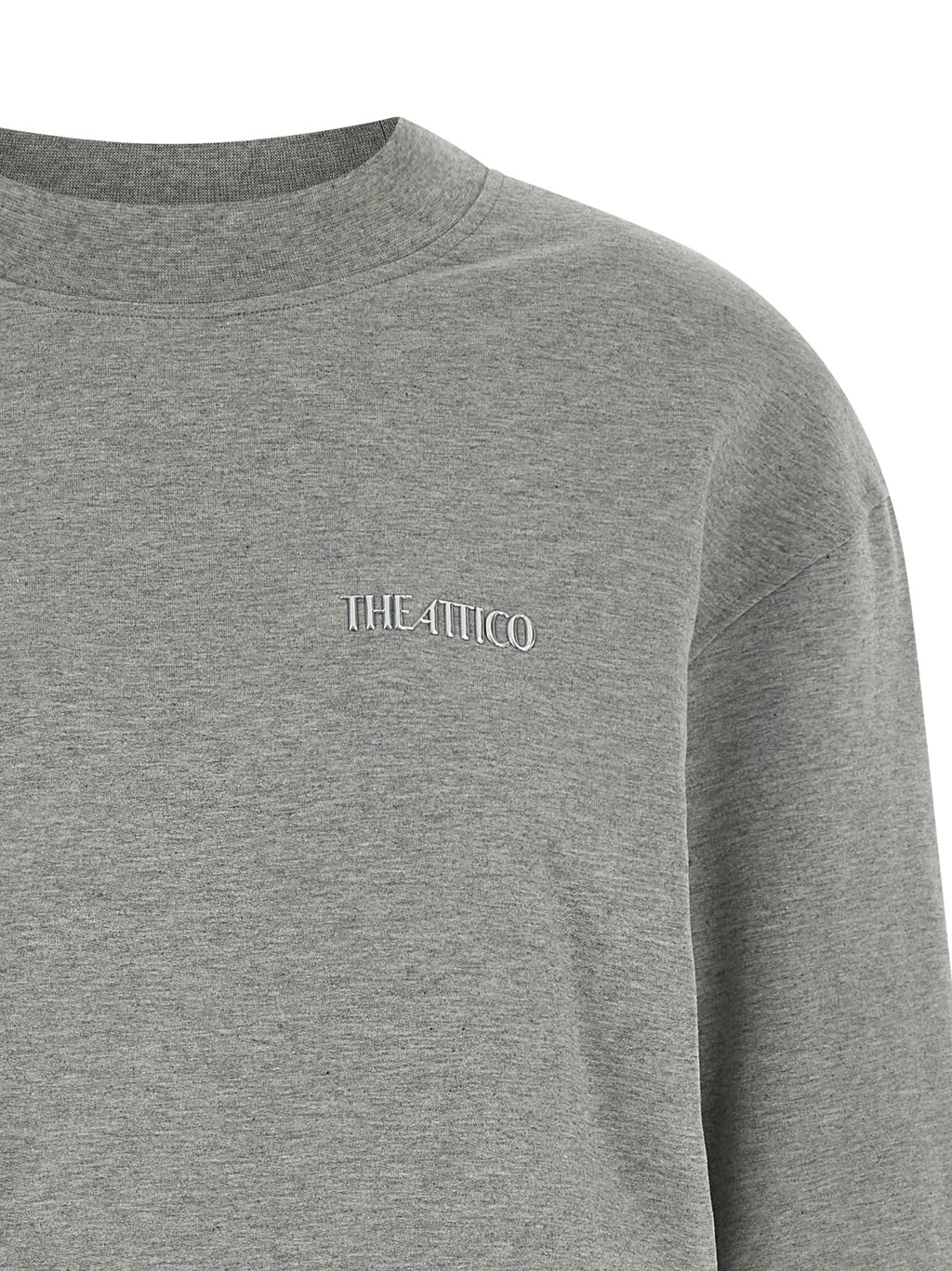 The Attico Gray Cotton Short Dress