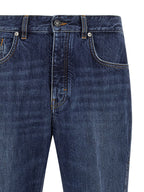 Givenchy Blue Cotton Straight-Leg Jeans