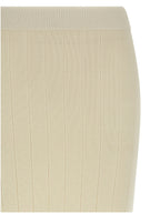 Max Mara White Cashmere Midi Skirt