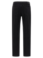 Saint Laurent Black Cotton Straight-Leg Jeans