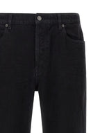 Saint Laurent Black Cotton Straight-Leg Jeans