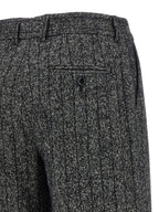 Dolce & Gabbana Bicolor Virgin Wool Casual Pants