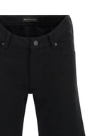 Balenciaga Black Cotton Flared Jeans