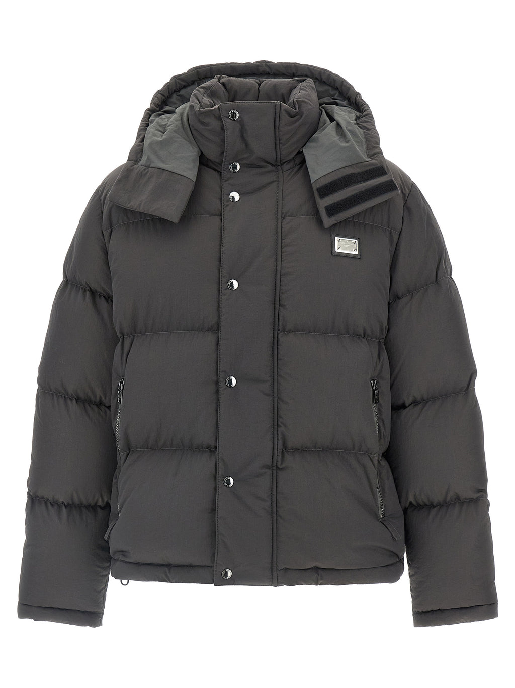 Dolce & Gabbana Gray Polyamide Full-Length Jacket