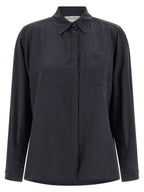 Max Mara Gray Silk Blouse