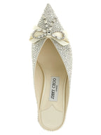 Jimmy Choo Silver Tencel Mid Heel Pumps