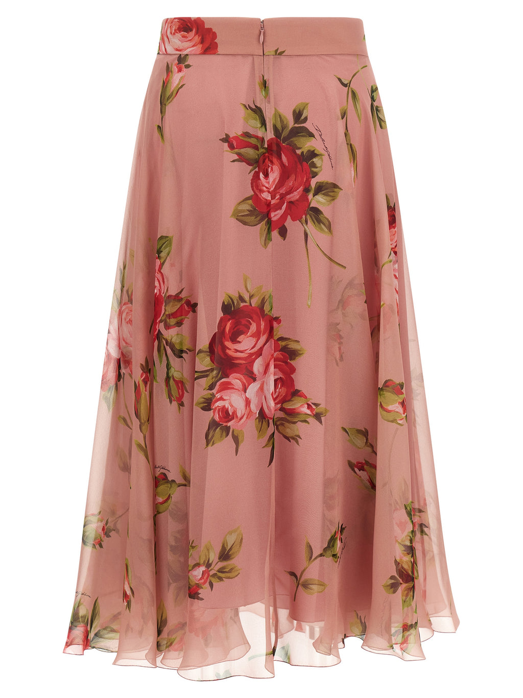 Dolce & Gabbana Multicolor Silk Midi Skirt