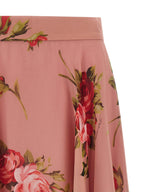 Dolce & Gabbana Multicolor Silk Midi Skirt