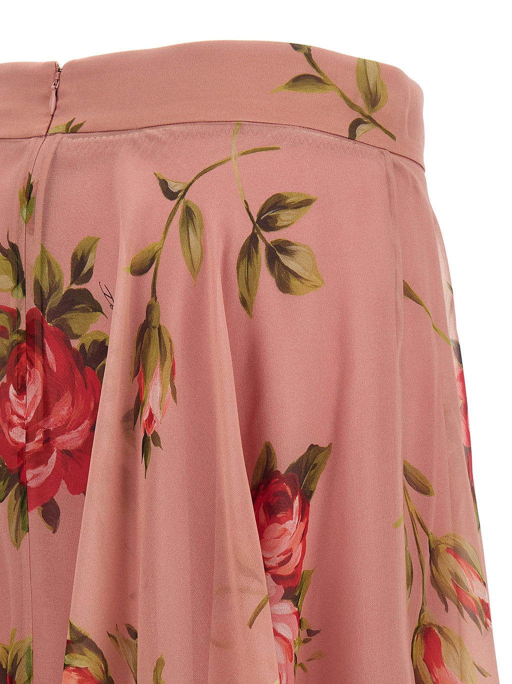 Dolce & Gabbana Multicolor Silk Midi Skirt