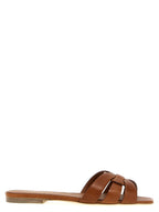 Saint Laurent Brown Calfskin Slides