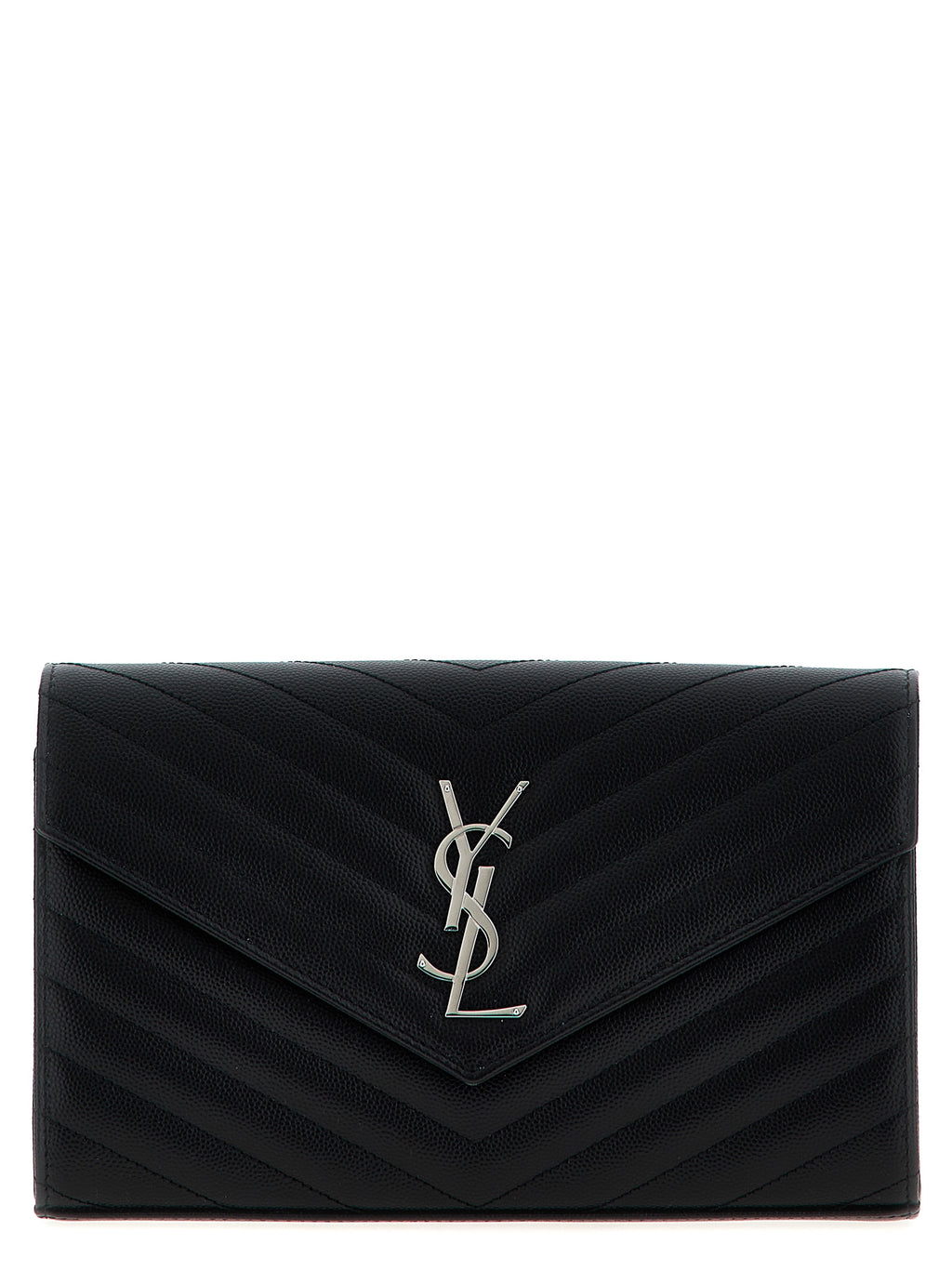 Saint Laurent Black Calfskin Clutch Bag