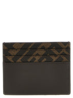Fendi Brown Calf Leather Bos Taurus Cardholder