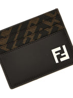 Fendi Brown Calf Leather Bos Taurus Cardholder