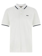 Hugo Boss White Cotton Polo Shirt