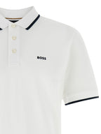 Hugo Boss White Cotton Polo Shirt