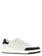 Saint Laurent Bicolor Calfskin Low Top Sneakers