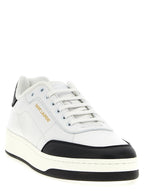 Saint Laurent Bicolor Calfskin Low Top Sneakers
