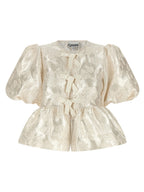 Ganni White Polyester Blouse