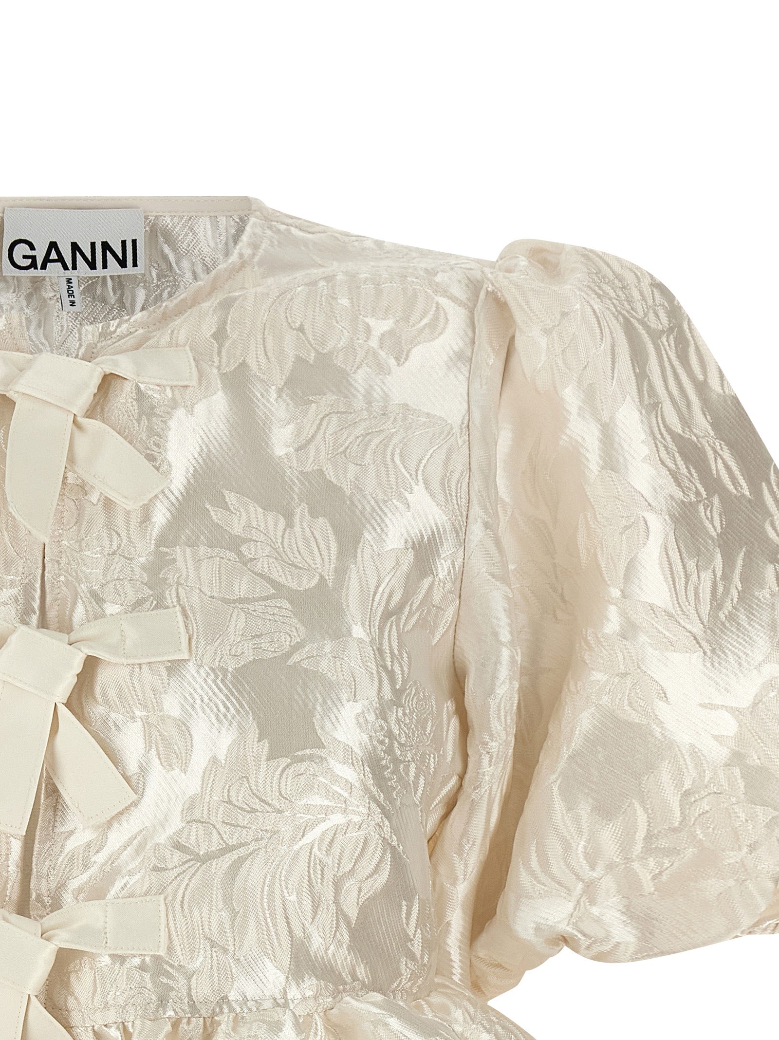 Ganni White Polyester Blouse