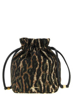 Ganni Brown Polyester Clutch Bag