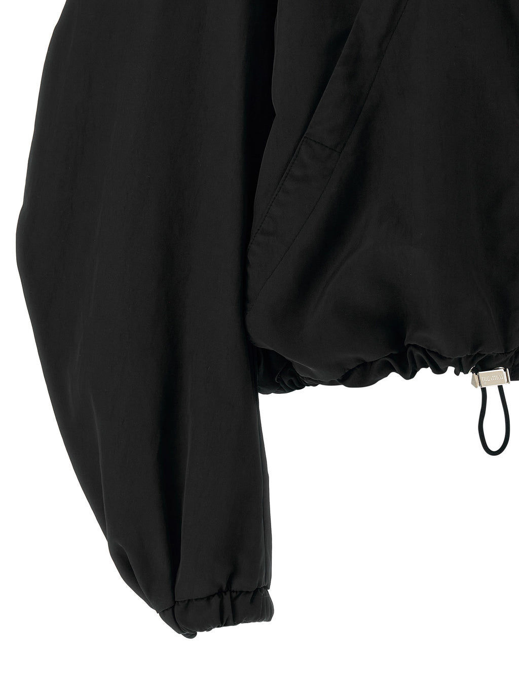 The Attico Black Polyester Bomber