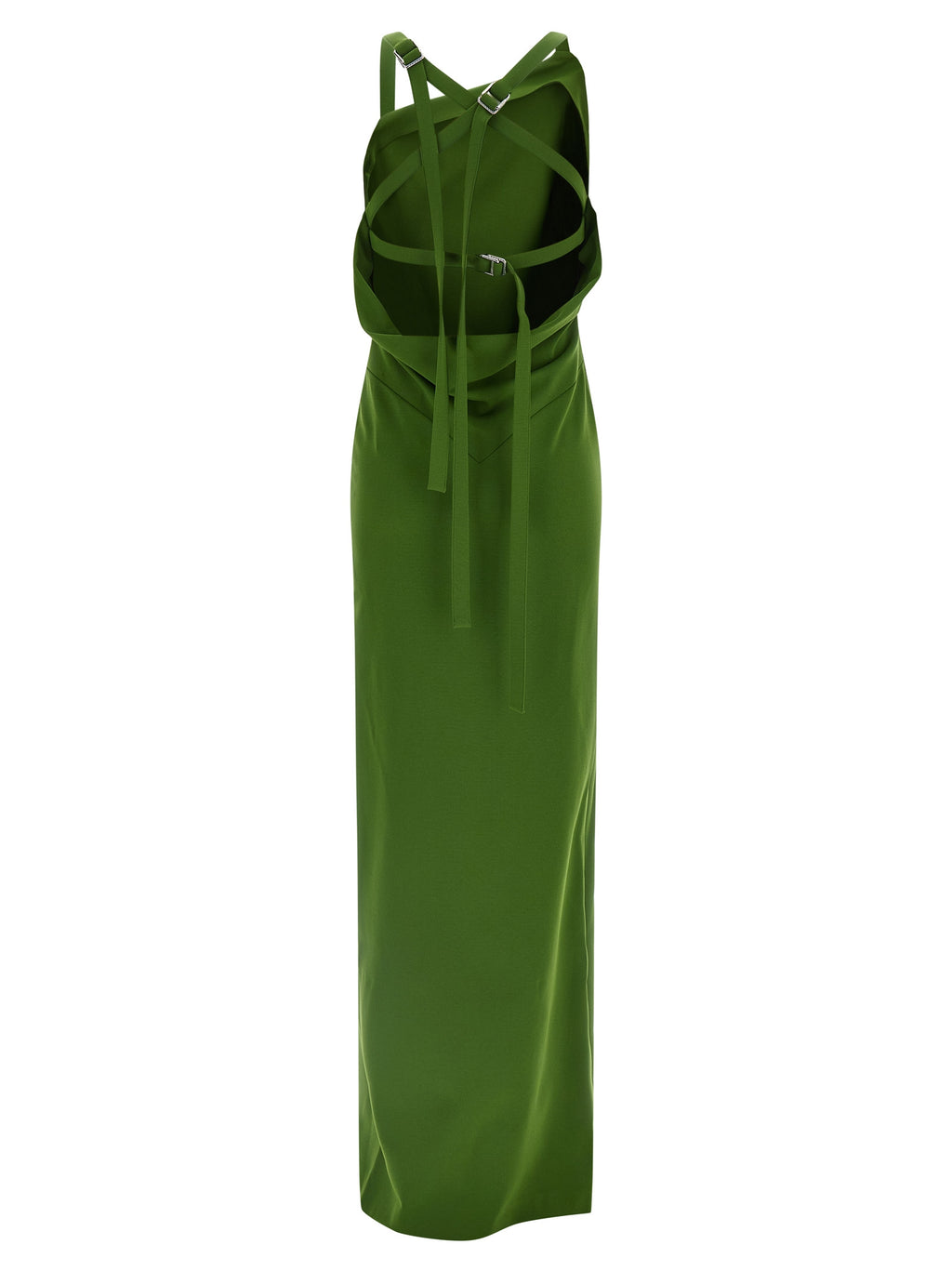 The Attico Bicolor Viscose Long Dress
