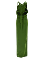 The Attico Bicolor Viscose Long Dress