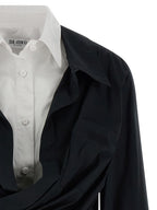 The Attico Bicolor Cotton Short Dress