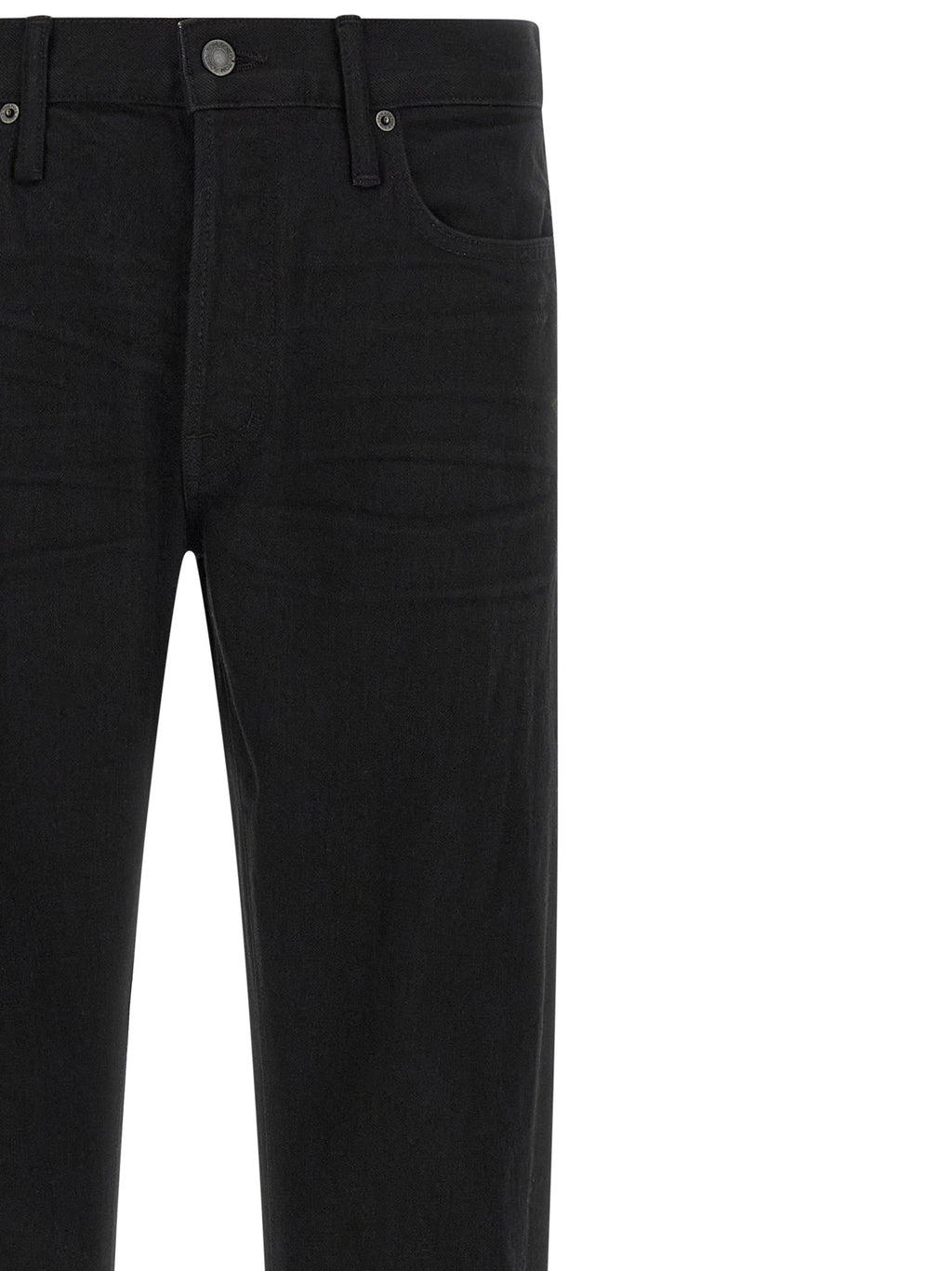 Tom Ford Black Cotton Straight-Leg Jeans