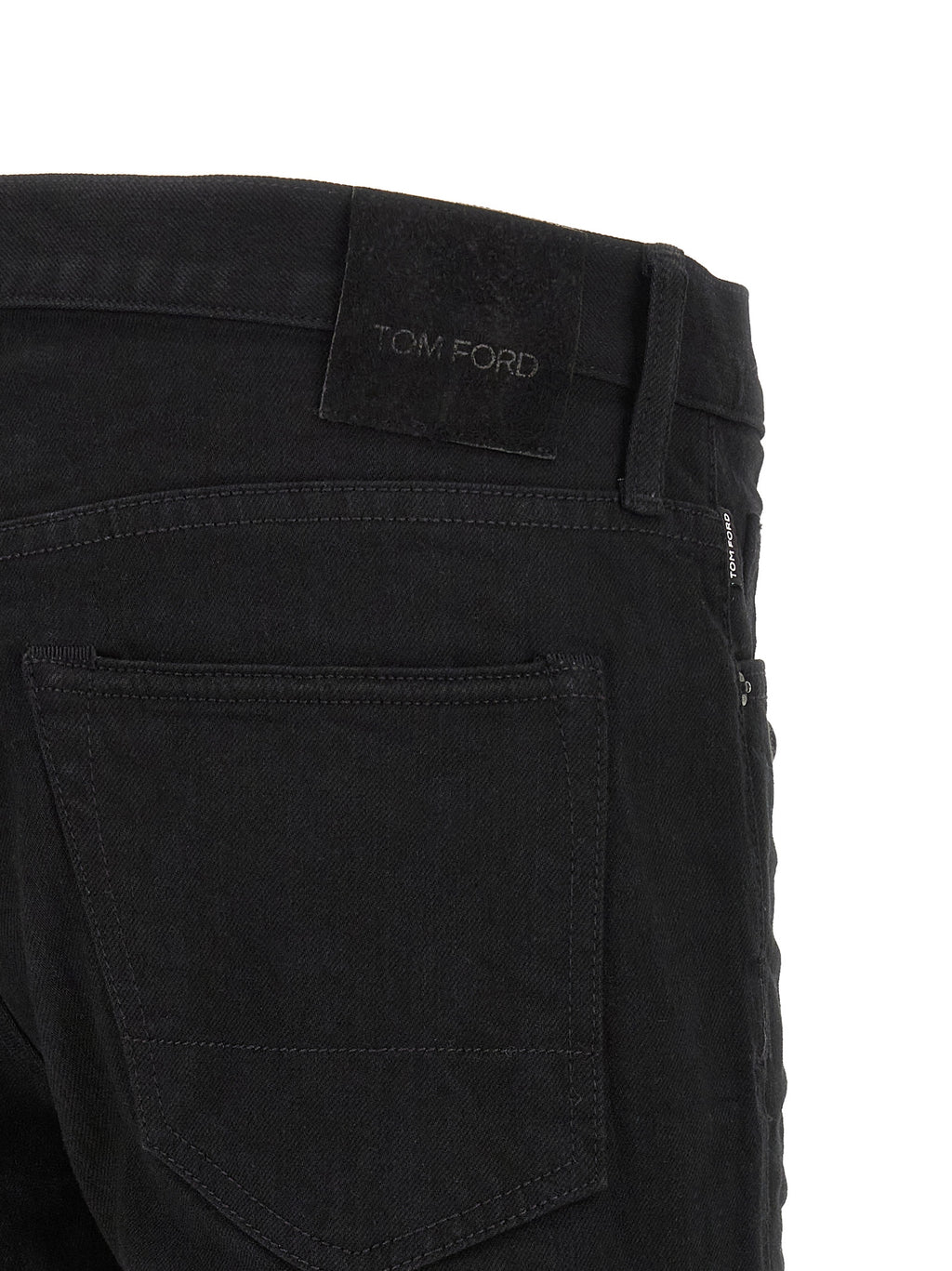 Tom Ford Black Cotton Straight-Leg Jeans